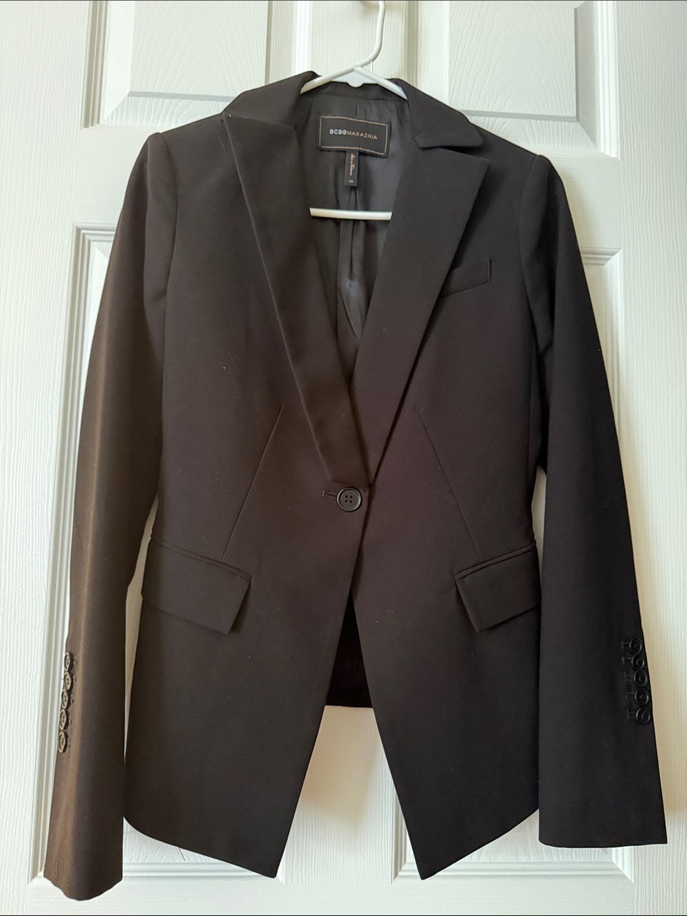 BCBGMaxAzria Black Single-Button Tailored Blazer
